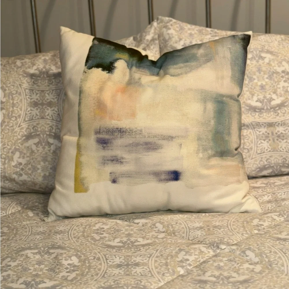 West Elm Abstract Multicolor Pillow